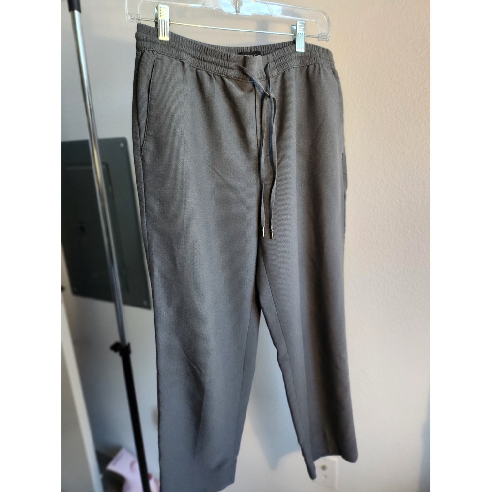Banana Republic Mens Charcoal Gray Textured Knit Drawstring Jogger Pants Size M